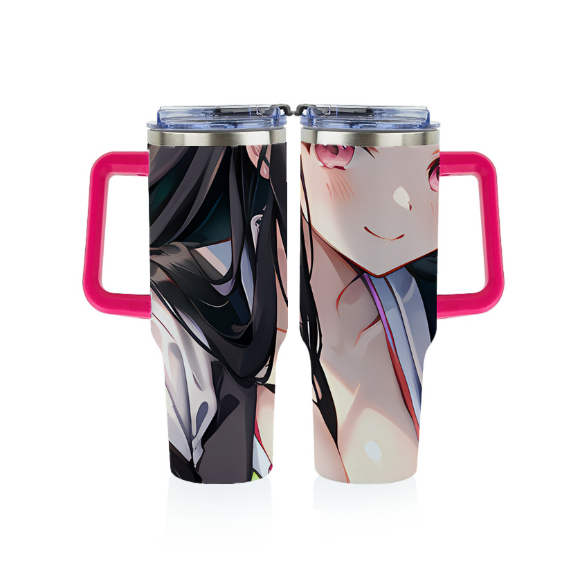 （画像用） 鬼滅の刃（きめつのやいば）竈門 禰󠄀豆子／かまど ねずこ Kamado Nezuko 1200ｍLフルプリント車用タンブラー